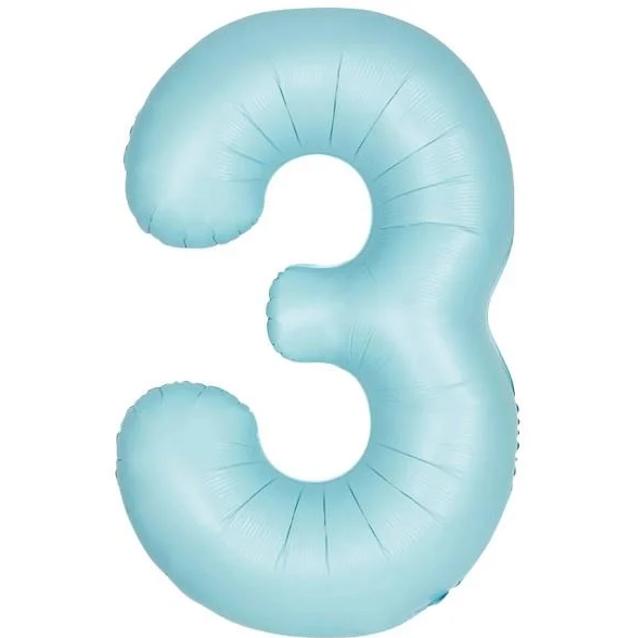 Folyo Balon Retro Mavi 3 16 İnç 36 Cm